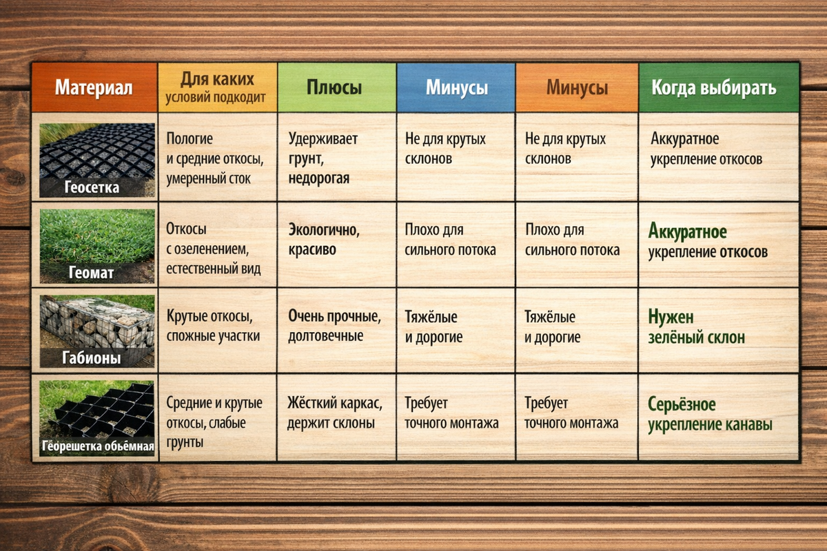 Какой материал лучше выбрать