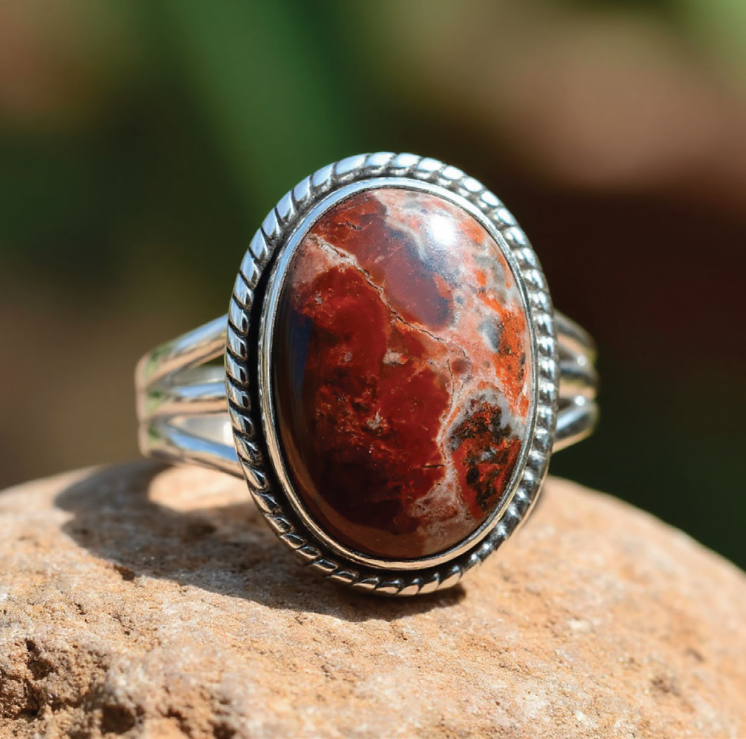 Кольцо с яшмой