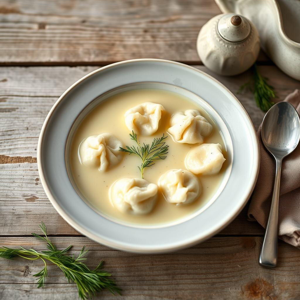 Суп молочный с клёцками