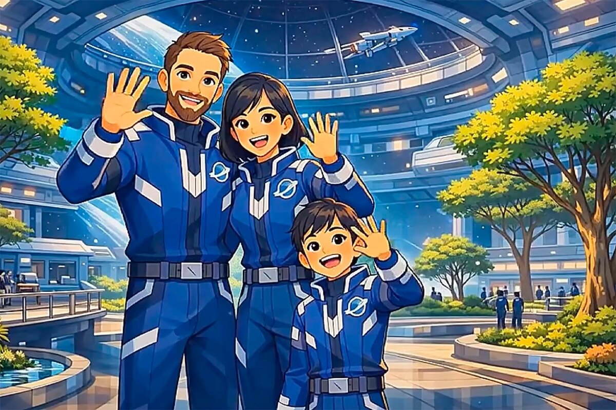 Кадр из ролика «Космический урок», сознанного школьниками 4-й гимназии.