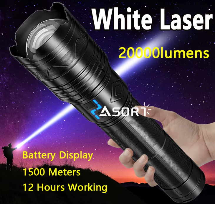 ASORT Фонарик 100Вт 20000LM