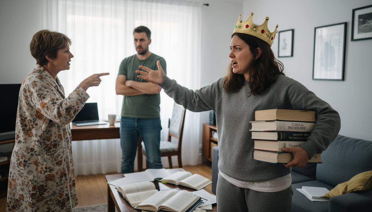 Книги придают ложной уверенности, построенной на собственных проекциях (Nano Banana)