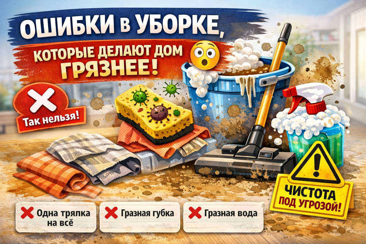 Ошибки в уборке нашего дома