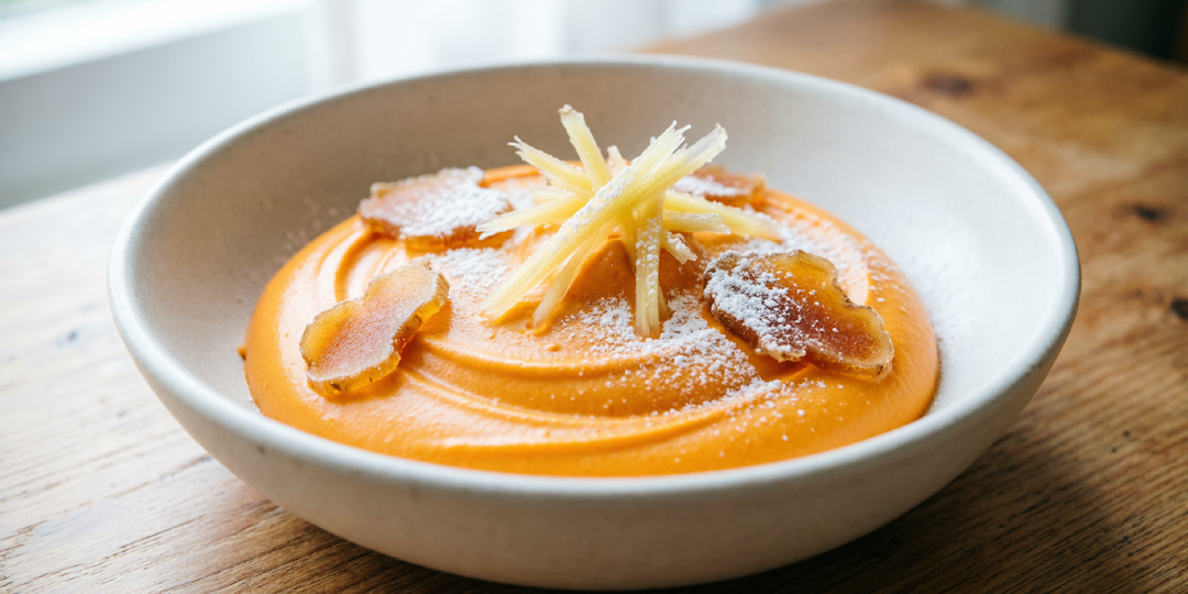 Солнечный крем из мандарина с имбирём: нежность, пряность и аромат зимы в одной ложке