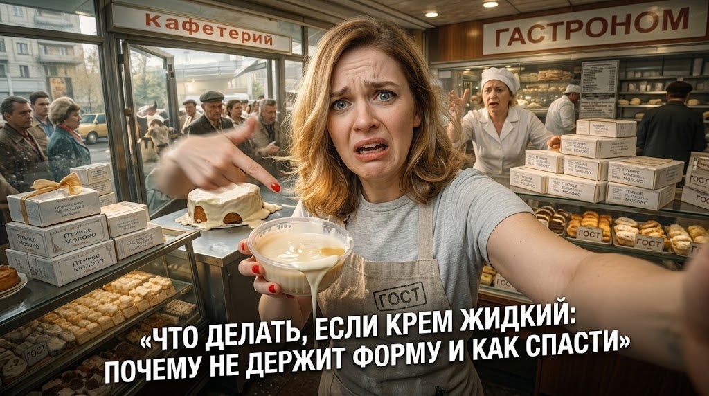    Причины жидкого крема и проверенные способы его загустить admin