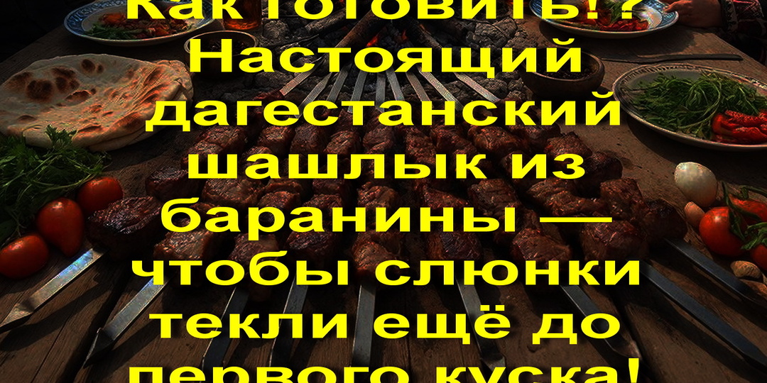 Как готовить!? Настоящий дагестанский шашлык из баранины — чтобы слюнки текли ещё до первого куска!