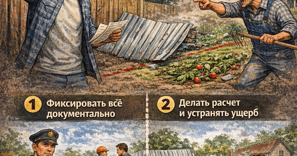 Если ваш забор упал к соседу на участок