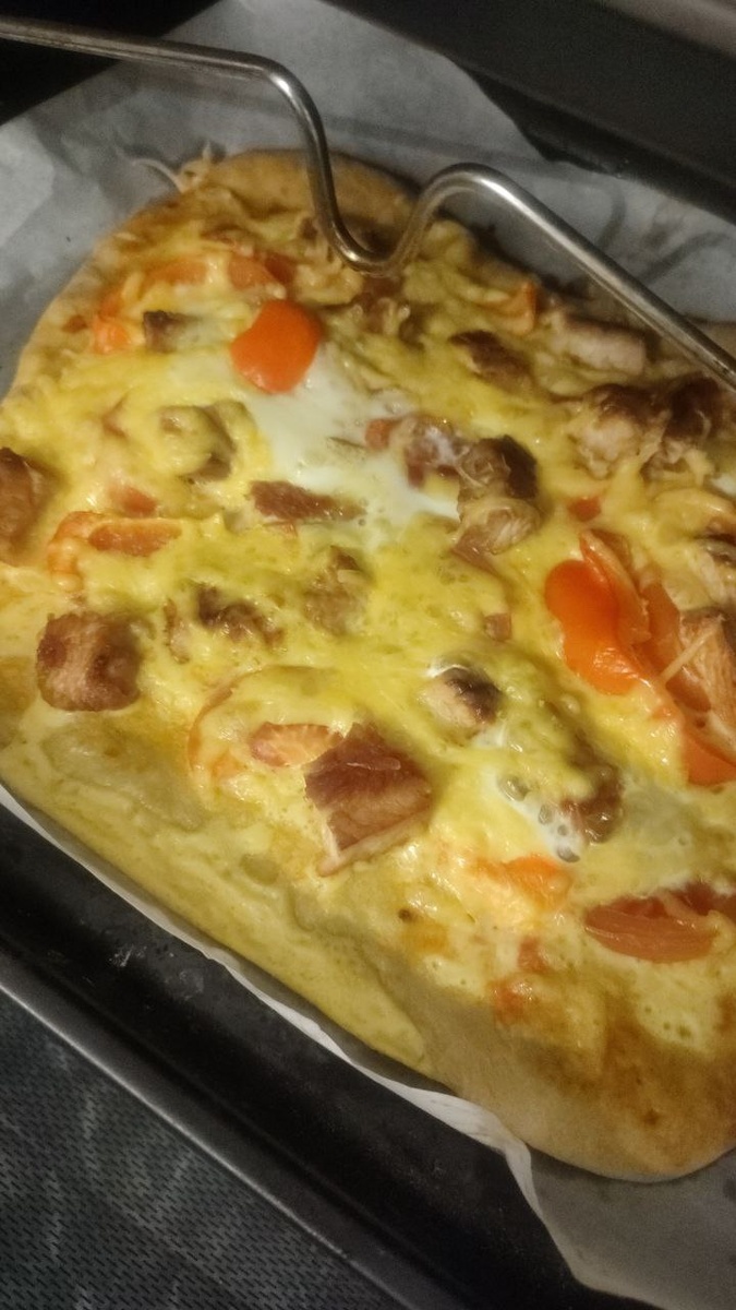 пицца - полный цикл. тесто тоже сама