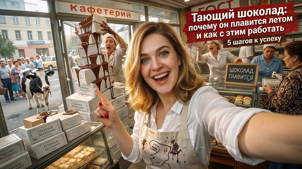    Как правильно работать с тающим шоколадом в летнюю жару. admin