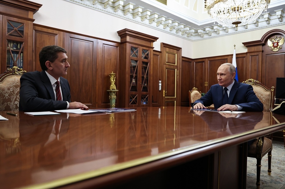    Президент обсудил с Андреем Рюминым развитие электросетевого комплекса. / РИА Новости