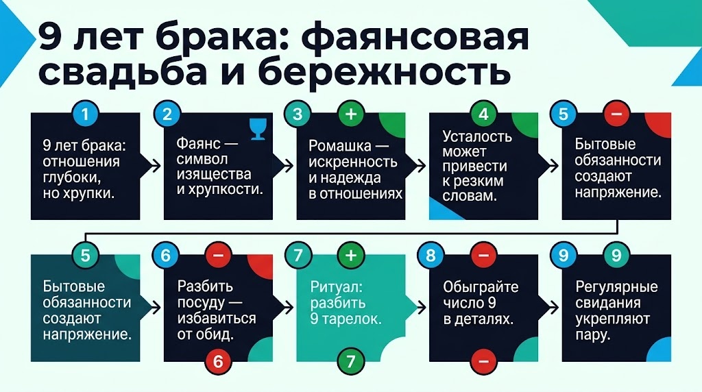 9 лет брака: фаянсовая свадьба и бережность  📷
