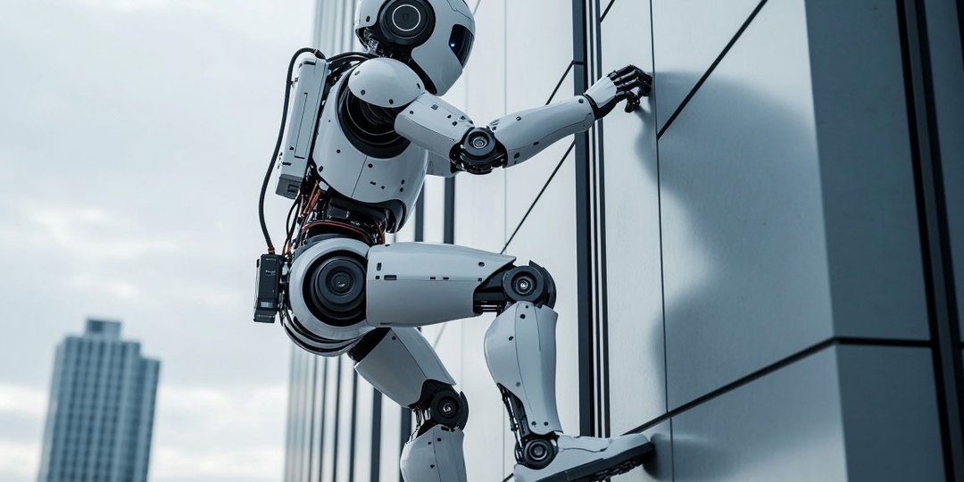 Китай показал робота-верхолаза: он ползает по стенам и работает без устали