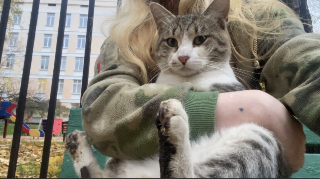 Мы с Васей после очередного рейда к котикам 