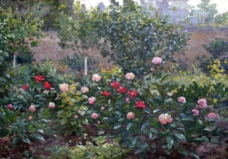 Александр Андреевич Попов «Пионы» (1913)