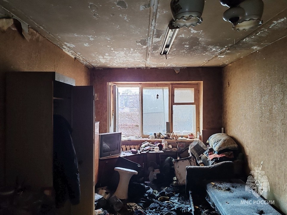    Мужчина погиб при пожаре из-за неосторожности при курении в Заволжье ГУ МЧС по Нижегородской области