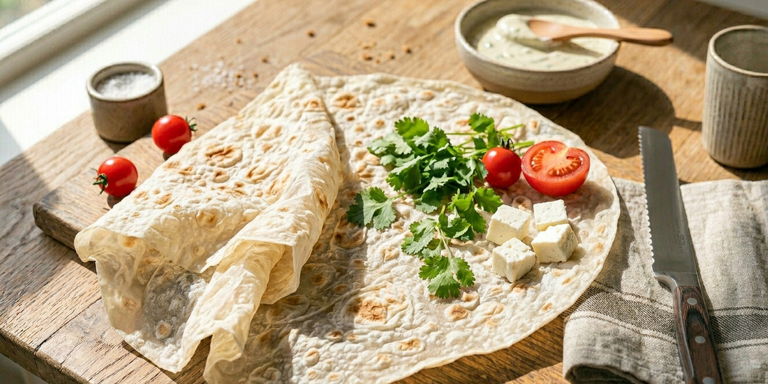 Тонкий лаваш — эластичный, нежный и без трещин. Рецепт на кипятке