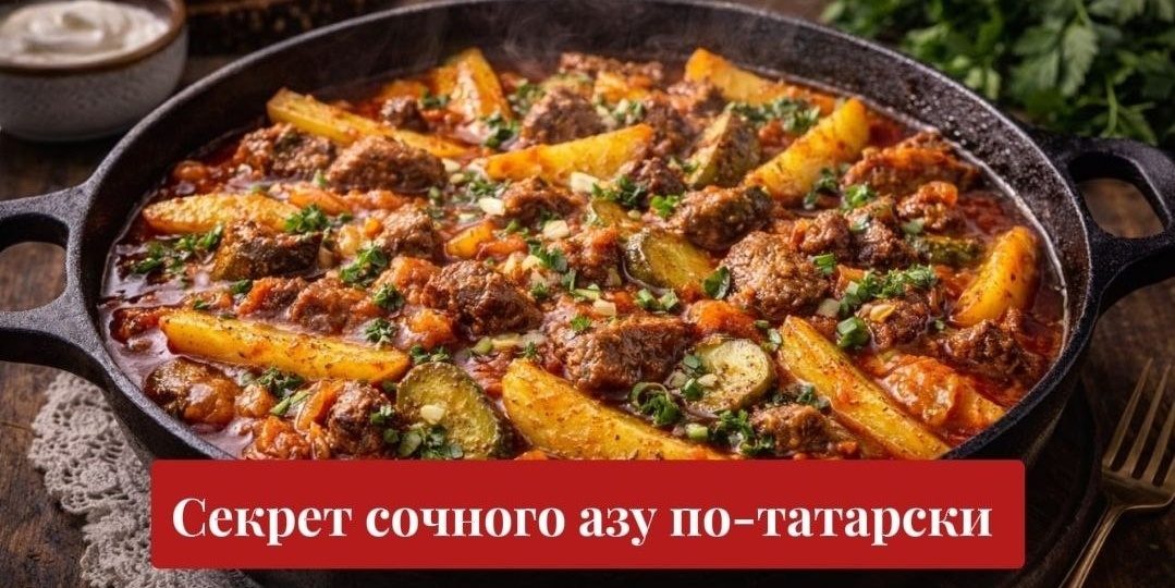 Секрет сочного азу по-татарски: самое удачное приготовление на сковороде