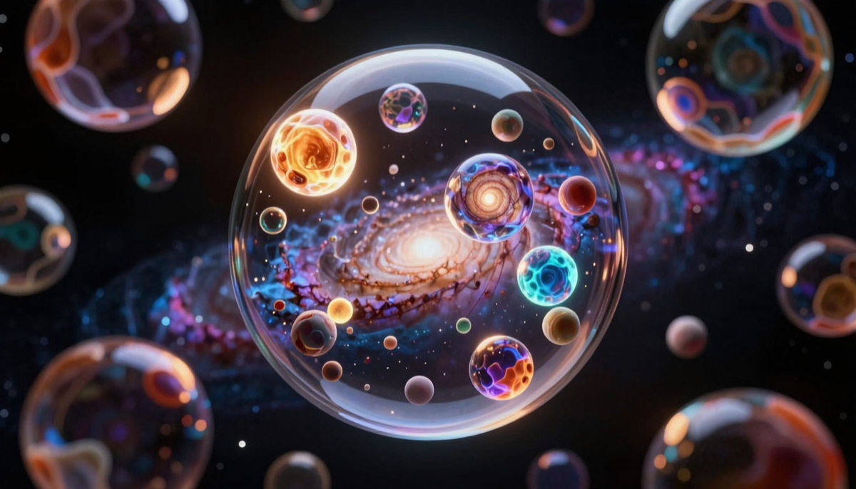 Теория вечной инфляции рисует космос как кипящий котёл пузырей. В каждом – свои законы физики, иные массы частиц и даже число измерений.