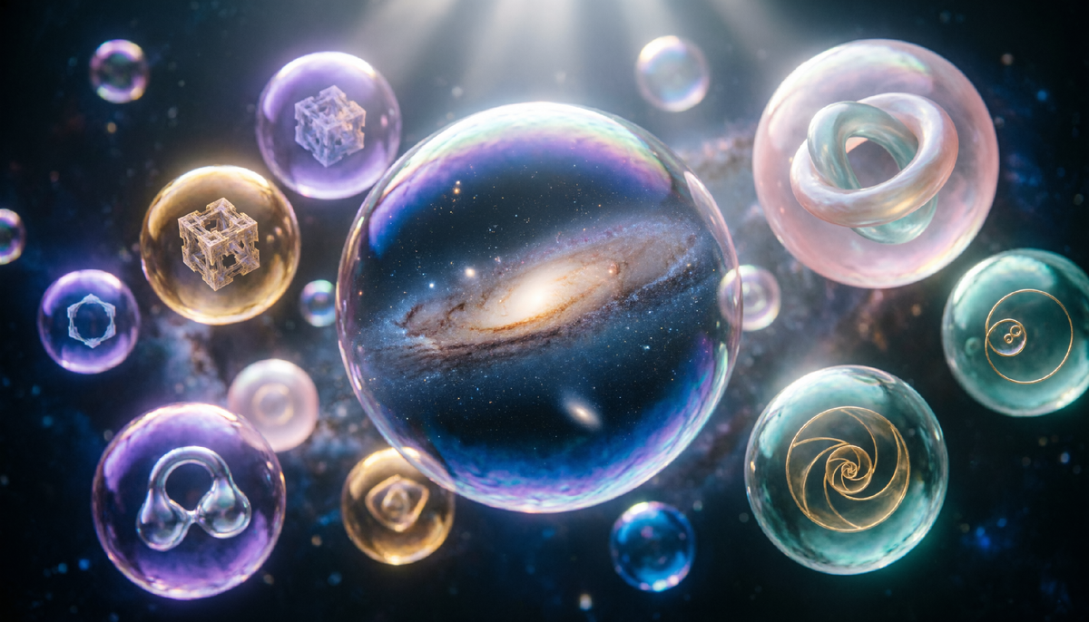 Теория вечной инфляции рисует космос как кипящий котёл пузырей. В каждом – свои законы физики, иные массы частиц и даже число измерений.