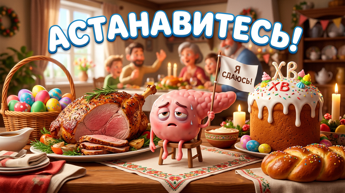 ⚡️ Врачи бьют тревогу: почему после Пасхи резко выросло число госпитализаций с панкреатитом? Главная ошибка за столом