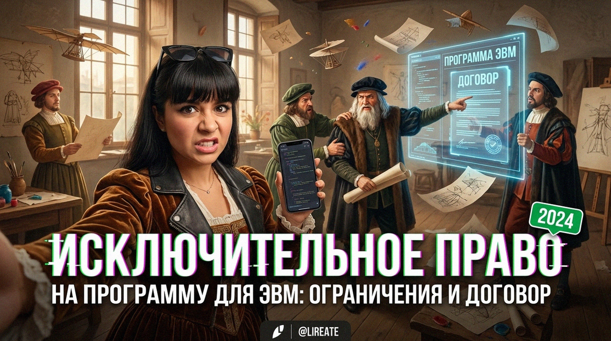    Исключительное право на программу для ЭВМ: ограничения и договор Лирейт