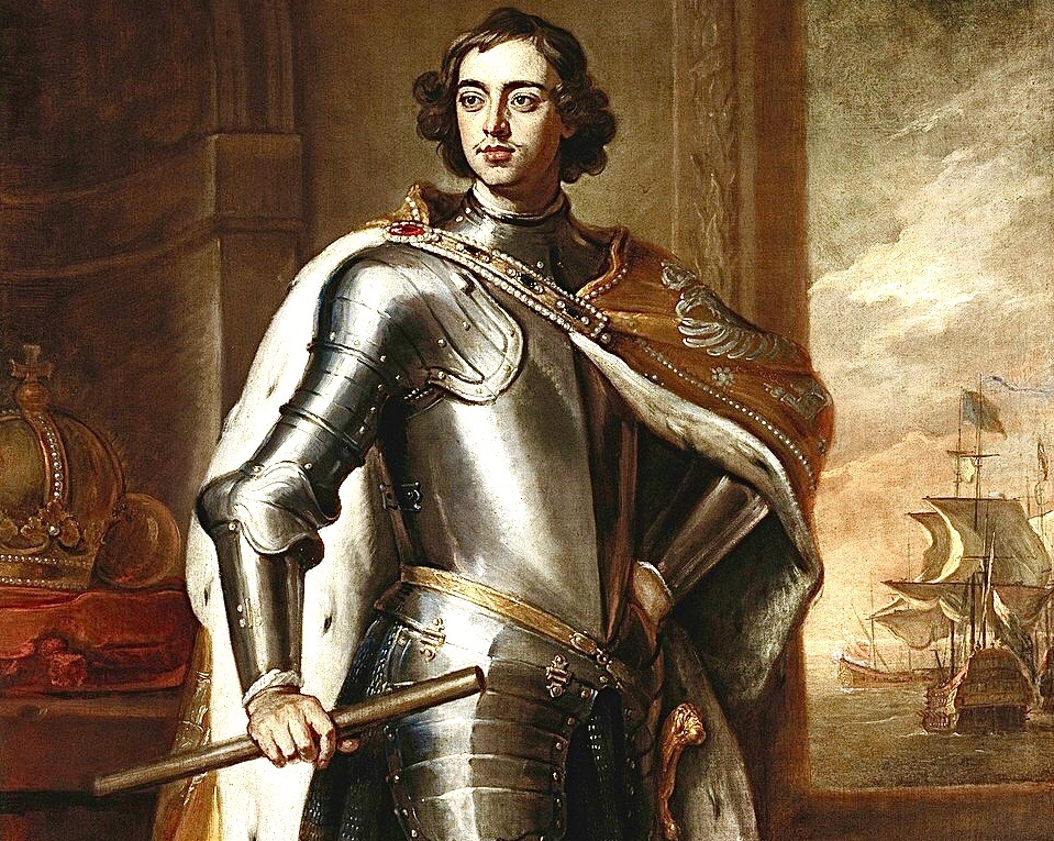 Petrus Alexeeviwitz Magnus Dominus Tzar et Magnus Dux Moscovia; G: Valck Excud. G: Kneller 