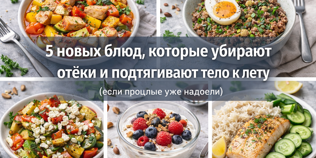 5 блюд, которые убирают отёки и подтягивают тело к лету (без диет и голода)