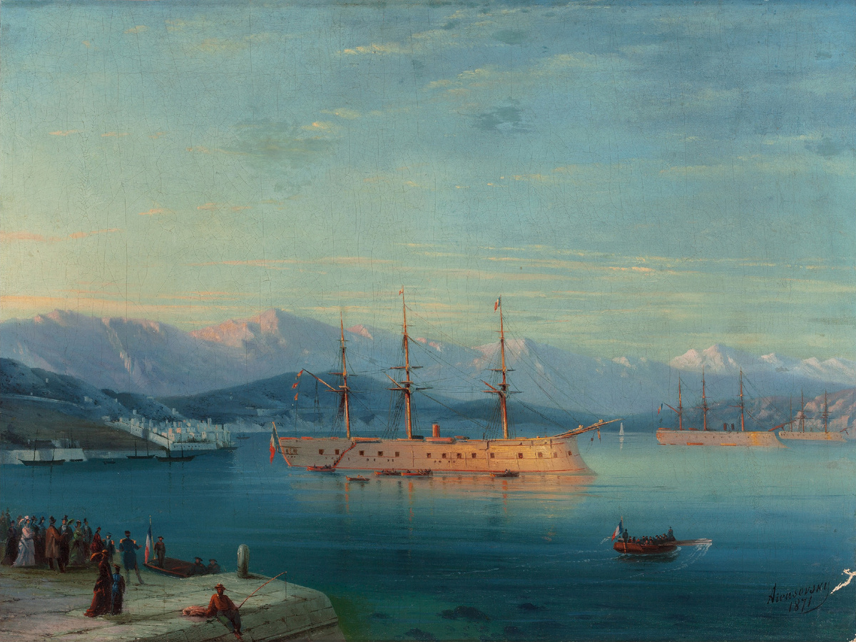 Французские суда выходят из Чёрного моря. 1871. 