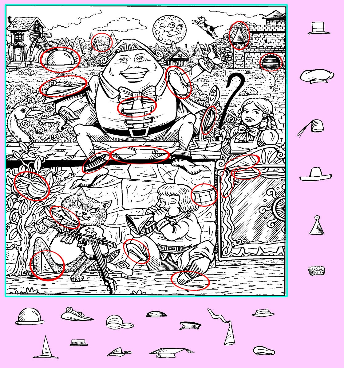 Картинка-ответ (18 предметов). Картинка подготовлена автором