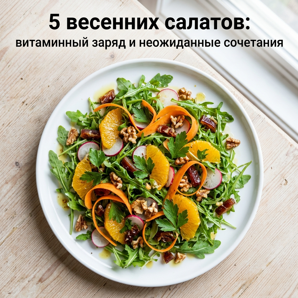 5 весенних салатов витаминный заряд и неожиданные сочетания
