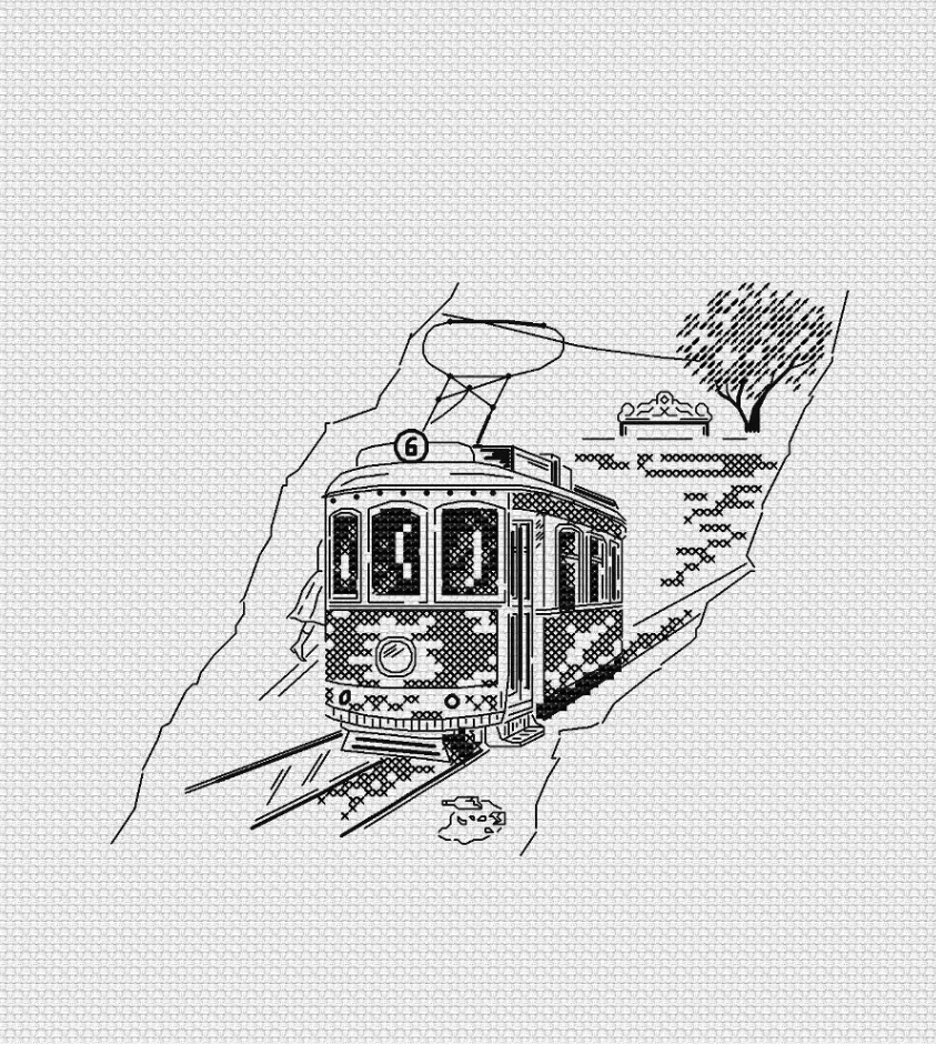 «Трамвай». Фото из группы ВК «Авторские схемы вышивки Александры Андреевой»