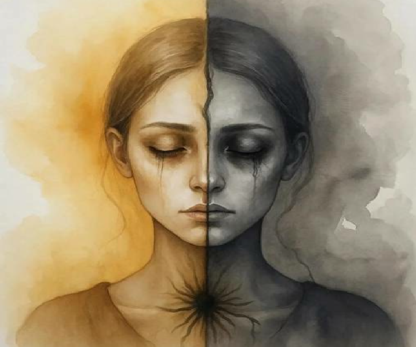 А ты не чувствуешь, что кто-то пьёт твою жизнь? | Картинка сгенерированна ИИ