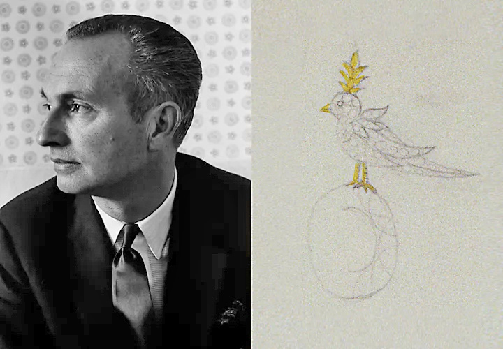 Жан Шлюмберже и архивный набросок первой броши Bird on a Rock