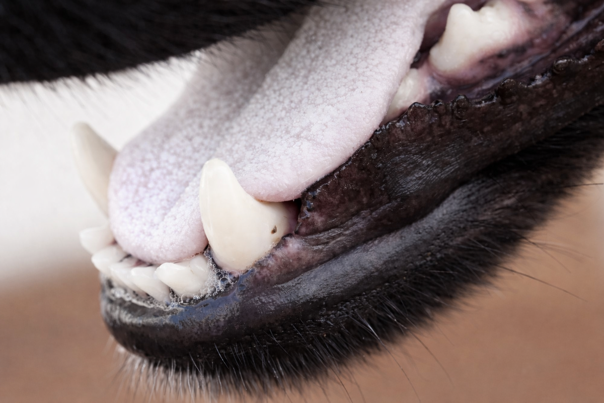 У собаки белый налет на языке