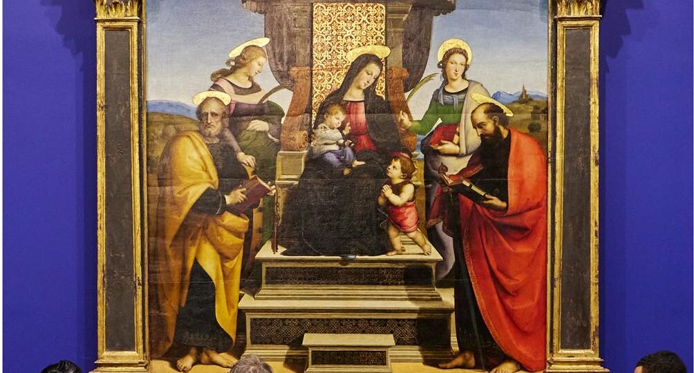 Собрать по частям алтарь работы Рафаэля