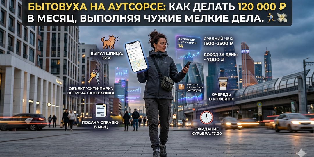 Порученец - как делать 120 000 рублей в месяц, выполняя чужие мелкие дела.