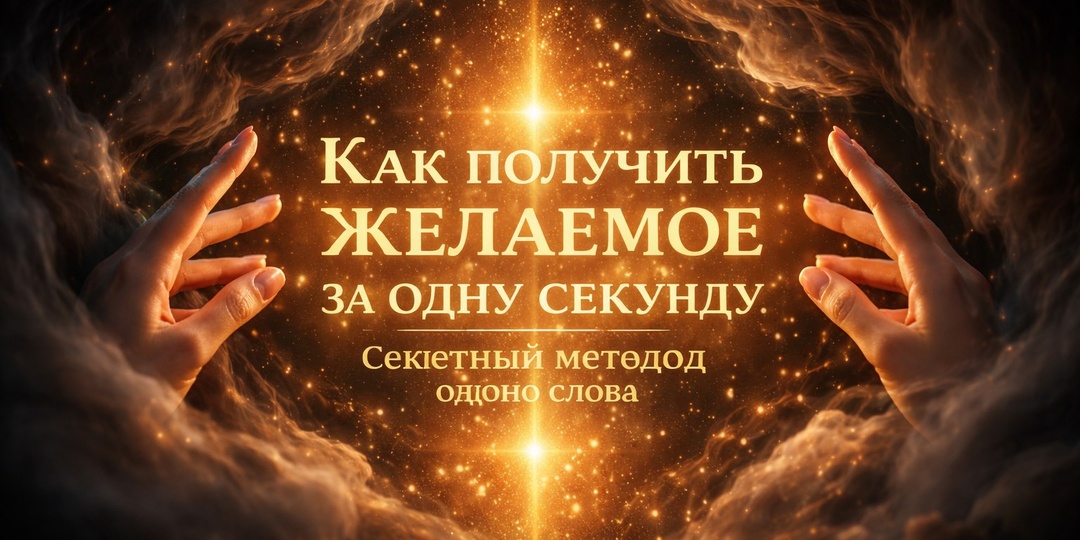 Как получить желаемое за одну секунду. Секретный метод одного слова.