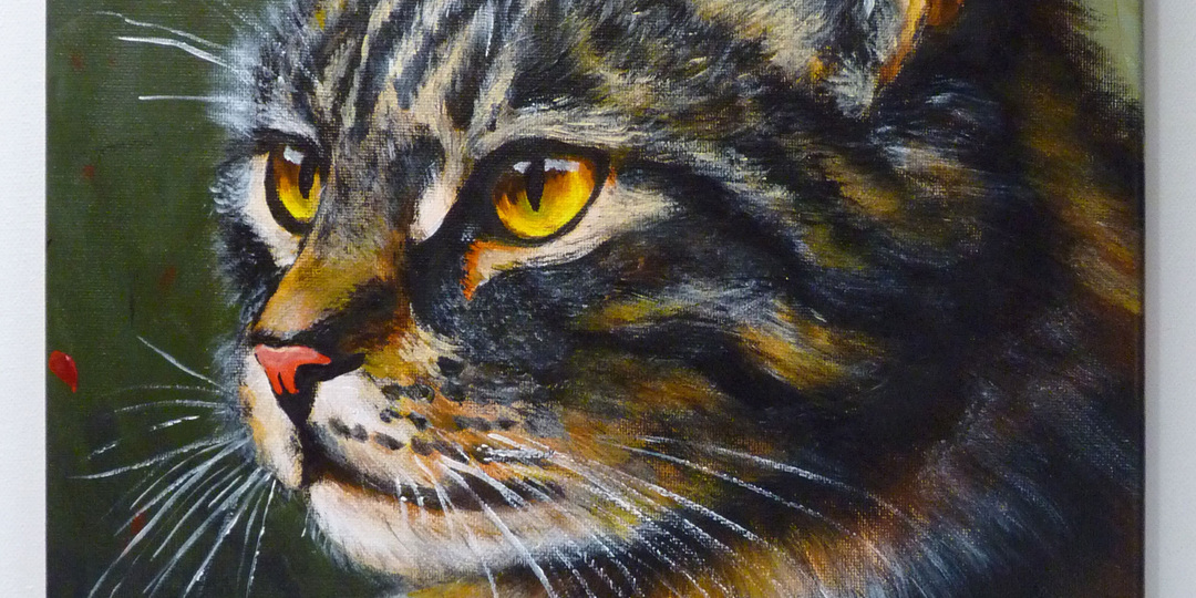 Картина "Кот", акрил, холст