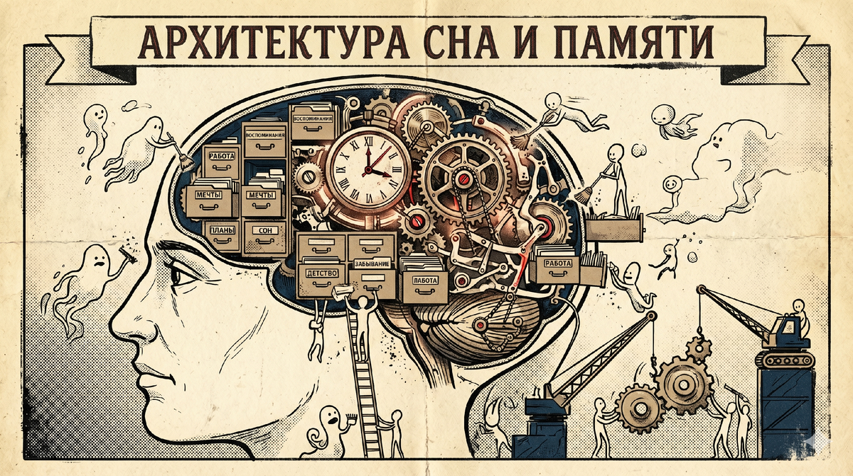 Пока город спит, мозг разбирает день, промывает себя и готовится к следующему дню.