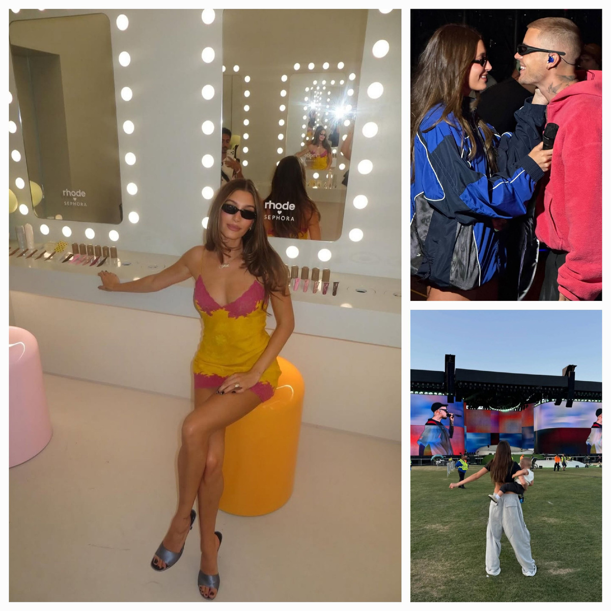 Биберы на Coachella 2026. Материал: Hailley Bieber.