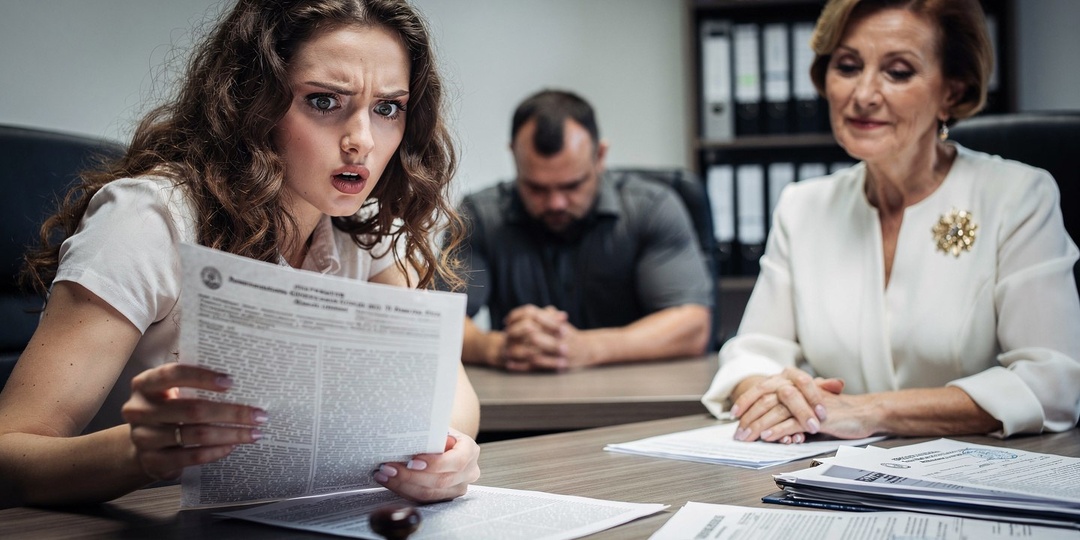 — Три фамилии в договоре? Но я ничего не подписывала! — прошептала Катерина, увидев документы у нотариуса