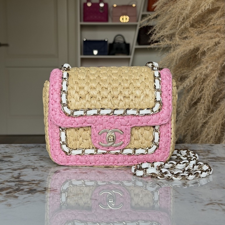 Новая сумка Chanel Raffia Mini Flap оригинал