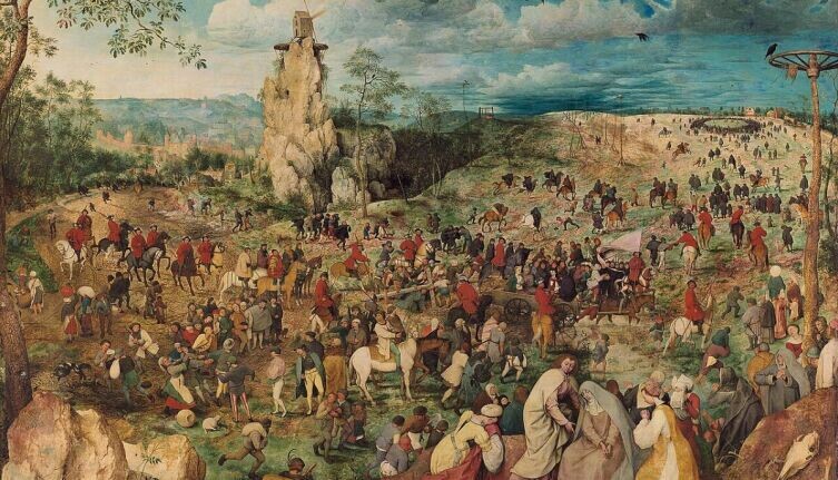    Какое послание зашифровано в картине Питера Брейгеля Старшего «Путь на Голгофу»? Питер Брейгель Старший, «Путь на Голгофу», 1564 г., общественное достояние