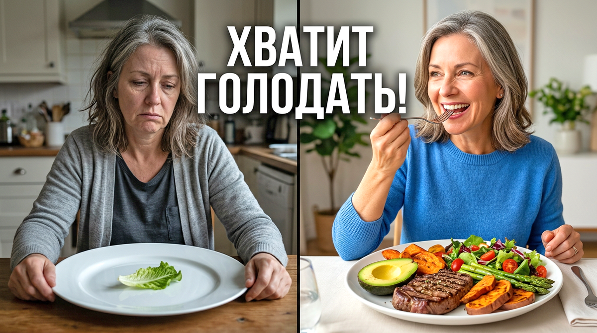 «Меньше есть» не работает! Почему голодные диеты ломают гормоны и как похудеть при диабете (без срывов) 😱