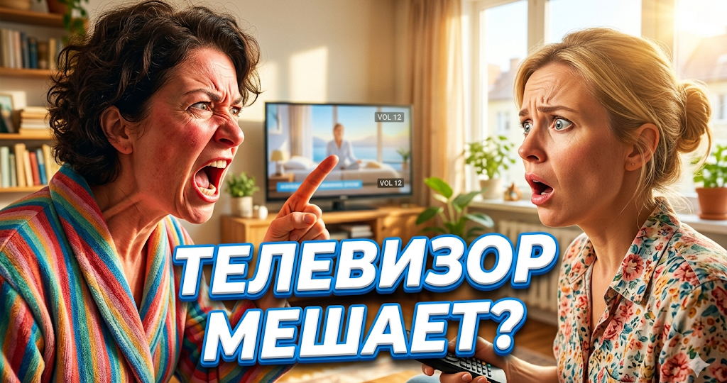 — Сделай музыку тише, мой ребенок спит! — кричала соседка сверху, хотя у меня просто работал телевизор