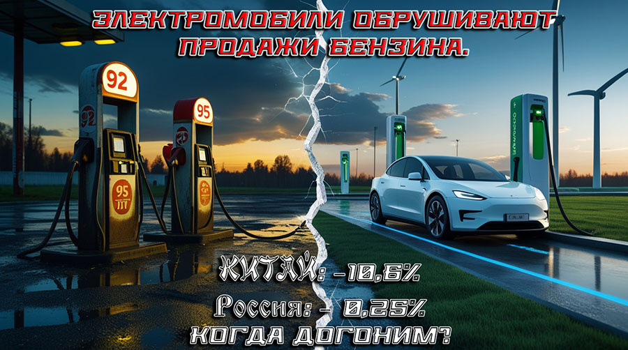    Снижение спроса на бензин в Китае приобрело необратимый характер. А в России когда?