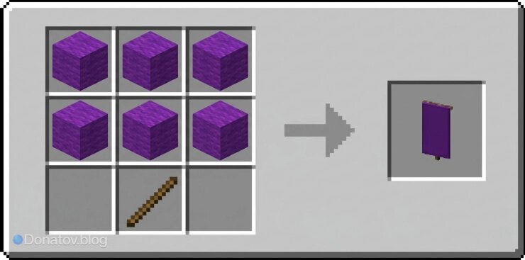    Крафт флага в Minecraft