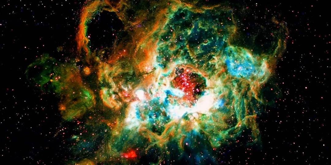 NGC 604: гигантская звездная фабрика в соседней галактике