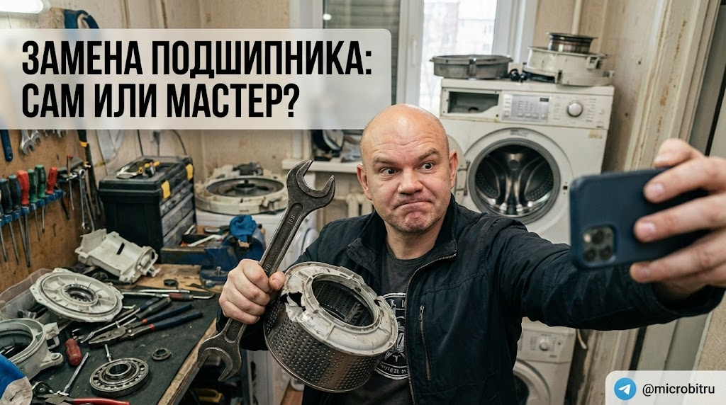    Замена подшипника в стиральной машине: сделать самому или вызвать мастера? as7