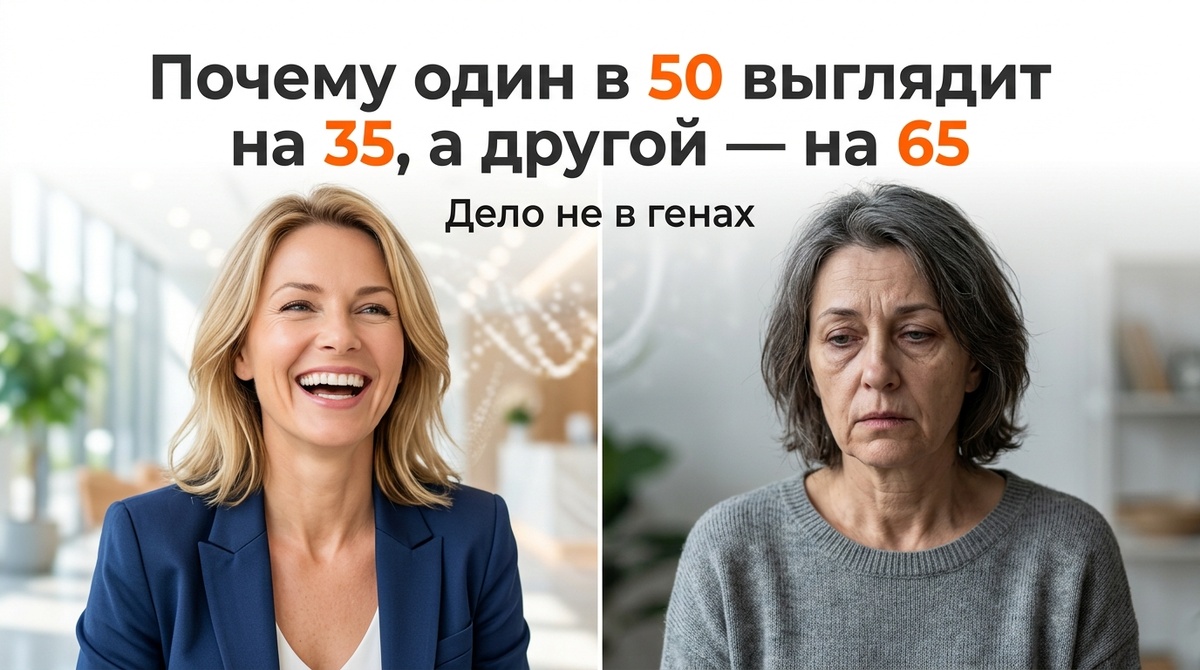Почему один в 50 выглядит на 35, а другой — на 65: дело не в генах